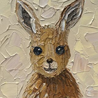 Baby kangaroo joey painting