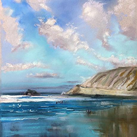 (CreativeWork) Central Coast Late Afternoon  by Ksenia Radchenko. Drawing. Shop online at Bluethumb.