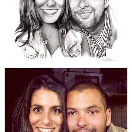 (CreativeWork) Customised Fine Art Portrait for Commission / Made of Graphite pencil and charcoal on high quality paper / Special gifts for loved ones / Family , pet, couple, wedding and individual portraits  by maria tellez asensi. Mixed Media. Shop online at Bluethumb.