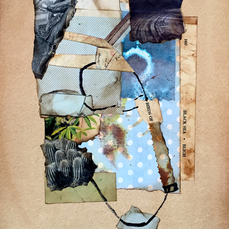  As seen above, over land and seas.... I create new visions, by dissecting vintage paper fragments.
