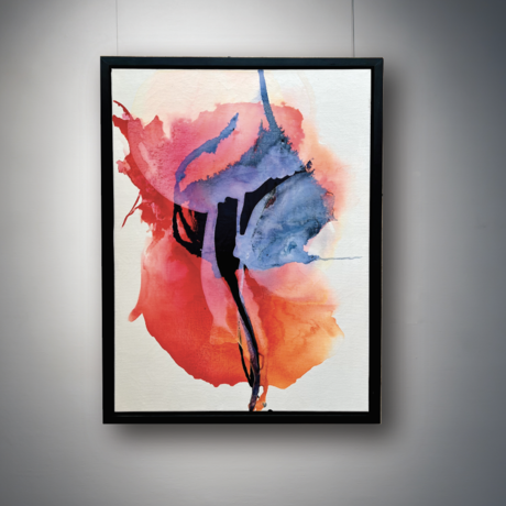 Modern abstract painting. Adds a bright splash of colour to a wall. 