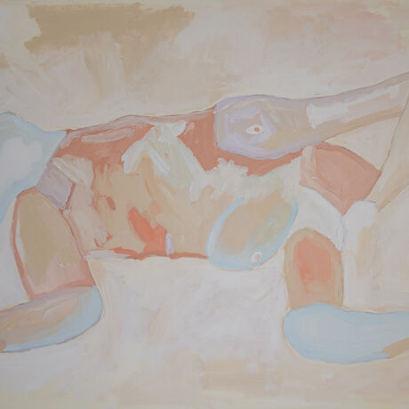 A woman reclining nude