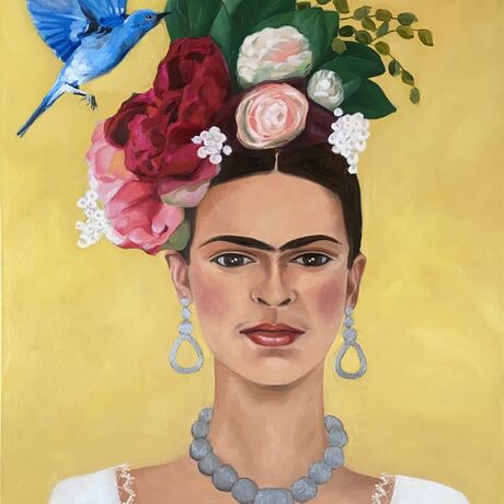 Portrait of Frida, an amazing woman also a painter herself. 