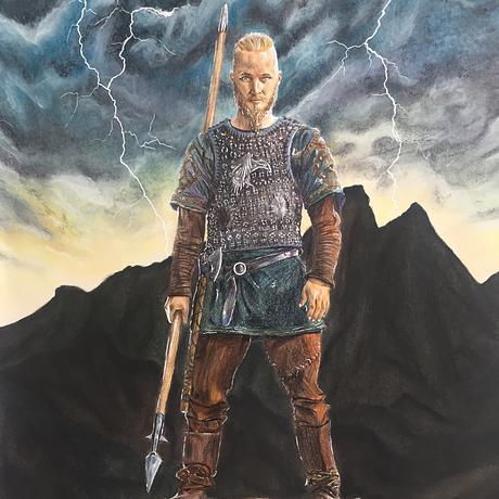 (CreativeWork) Ragnar by Megan Pears. Drawing. Shop online at Bluethumb.