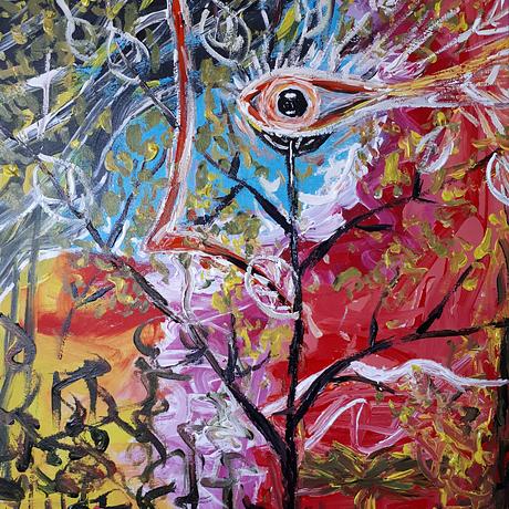 (CreativeWork) Mother Forest by Cristina Metelski. Acrylic. Shop online at Bluethumb.