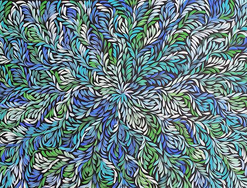 (CreativeWork) Bush Medicine Leaves Dreaming by Louise Numina. Acrylic. Shop online at Bluethumb.