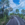 Australian bushland and windy road with white clouds on canvas.