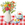 Teapot, flowers, macaroons on red checked tablecloth