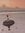 People walking on the beach during a beautiful blush sunrise with a children's huge spinning top in the foreground.