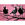 3 magpies on a branch pink background