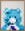 Blue and Lighty blue pixelated teddy bear