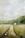 A track leading through the fields to the little farmhouse under a moody sky