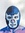 Head and shoulders of a wrestler wearing a blue mask.