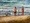 Family at Beach Scene