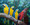 four macaws sitting on a branch