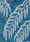 white outlined gum leaves on a textured blue textured background