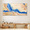 ABSTRACT painting that gives the impression of blue river estuary on a  sandy shore.  The intricate mosaic pattern within the tonal blue hues and the glimmering metallics adds added interest and intrigue.
The closer you get to the painting the more of the interesting details and patterns you can see. Metallics add an extra depth because the painting changes personality when one views from different angles.