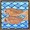 2 orange snapper fish against a stylised background of waves