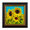 Sunflowers original painting by Irina Redine.  Yellow flowers small artwork framed and ready to hang, gift idea