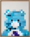 Blue and Lighty blue pixelated teddy bear