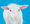 painting of a sheep on a blue background