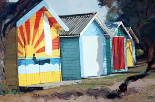 Colourful boat sheds