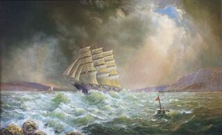 A strong breeze is the sailors challenge.  But the early birds catch the worm, and so with the cargo of the merchant vessels. It is the same today as it was in earlier times.