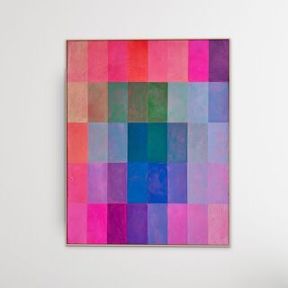 Brights colours in pixelated rectangles 