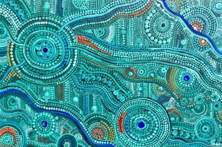 Aboriginal artwork depicting  the rivers of my Country