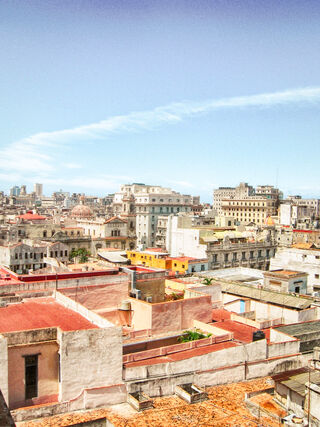 View of the rooftops in Havana