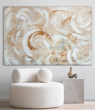 Expressionist coastal abstract art