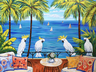 Australian holidays original painting by Irina Redine. 