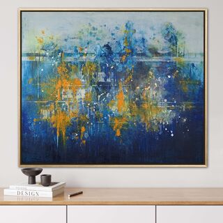 Bold abstract in yellow and blue 