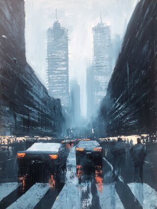 Rain on the city streets