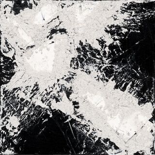 Black and white abstract painting 