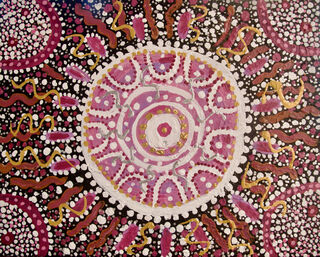 Embrace the Indigenous Creativity - Explore Aboriginal Art
This mixed media artwork on canvas is a profound expression of Indigenous creativity. It blends various materials and techniques to produce a piece rich in texture and depth. The artist's vibrant colors create a dynamic visual experience that captivates the senses. To enhance the artwork's aesthetic appeal, the artist used Liquitex Soft Gel, which increases gloss, depth, and transparency while enriching the paint's texture and finish. The artwork comes ready to display with its canvas stretched and a signed certificate of authenticity.