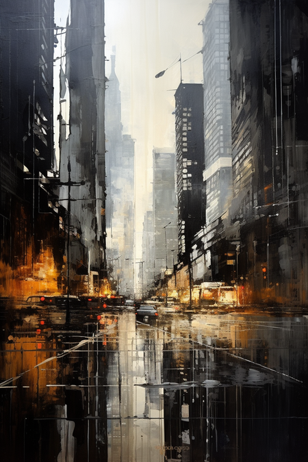 Cityscape offers Oil Painting Artwork