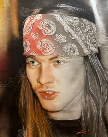 Axl Rose Portrait original hot painting