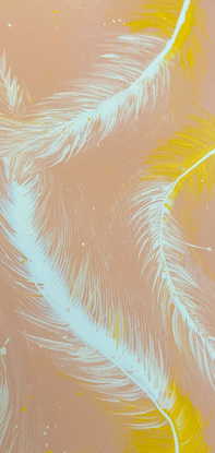 (CreativeWork) White Cockatoo Feathers  by Amy Curran. Acrylic. Shop online at Bluethumb.