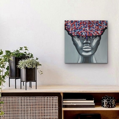 (CreativeWork) Portrait II (The City Inside) by Vera Moise. Acrylic. Shop online at Bluethumb.