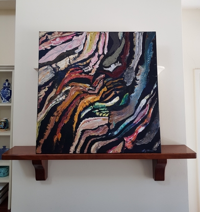 (CreativeWork) Abstract Bark by Lynne Gillard. Oil. Shop online at Bluethumb.