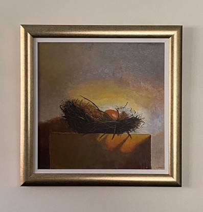 (CreativeWork) Golden Egg by Liz Lane. Oil. Shop online at Bluethumb.