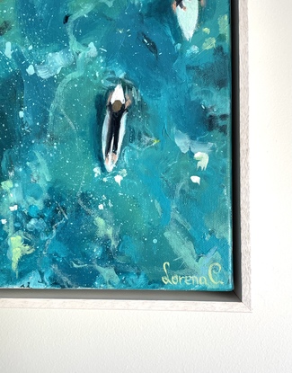 (CreativeWork) Surf up by Lorena Chivu. Acrylic. Shop online at Bluethumb.