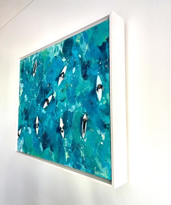 (CreativeWork) Surf up by Lorena Chivu. Acrylic. Shop online at Bluethumb.