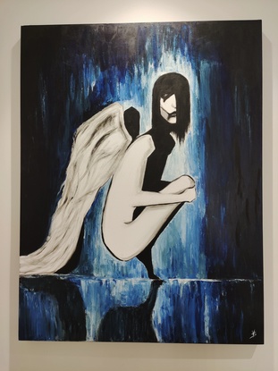 (CreativeWork) Angel of Hope by Veronika Sanobova. Acrylic. Shop online at Bluethumb.