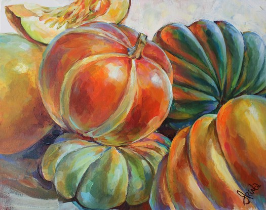 (CreativeWork) Pumpkin by Irina Moskvina. Acrylic. Shop online at Bluethumb.