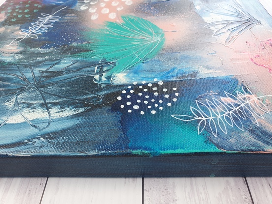 (CreativeWork) Into the garden by Emma Thomas. Acrylic. Shop online at Bluethumb.