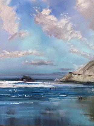 (CreativeWork) Central Coast Late Afternoon  by Ksenia Radchenko. Drawing. Shop online at Bluethumb.