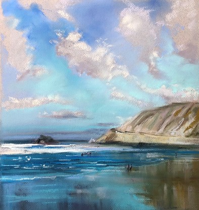 (CreativeWork) Central Coast Late Afternoon  by Ksenia Radchenko. Drawing. Shop online at Bluethumb.