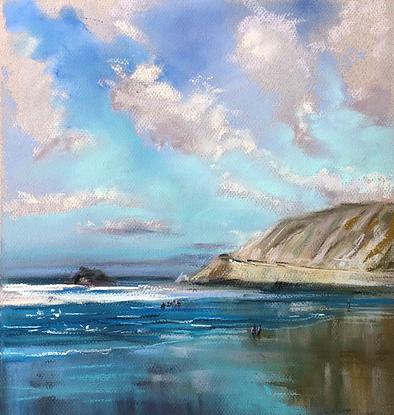 (CreativeWork) Central Coast Late Afternoon  by Ksenia Radchenko. Drawing. Shop online at Bluethumb.